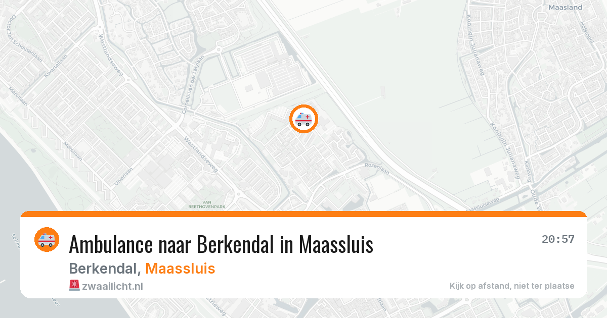 Ambulance naar Berkendal in Maassluis — 7 jul 2026