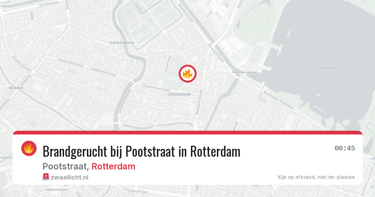 Brandgerucht bij Pootstraat in Rotterdam — 3 apr 2026