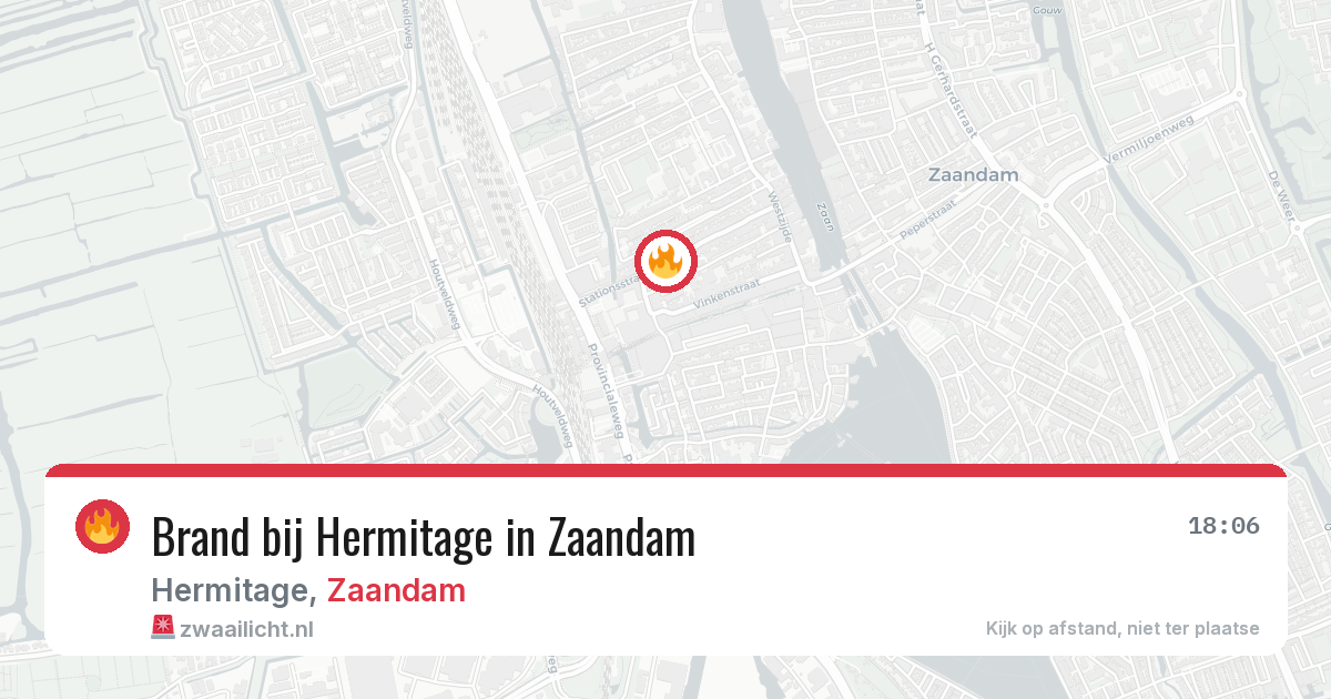Brand bij Hermitage in Zaandam — 5 aug 2026