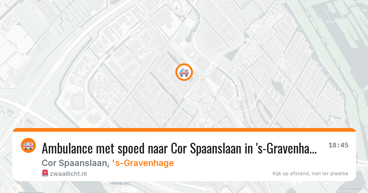 Ambulance met spoed naar Cor Spaanslaan in 's-Gravenhage — 17 apr 2026