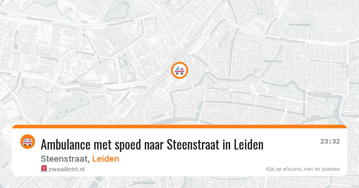 Ambulance met spoed naar Steenstraat in Leiden — 31 mei 2026