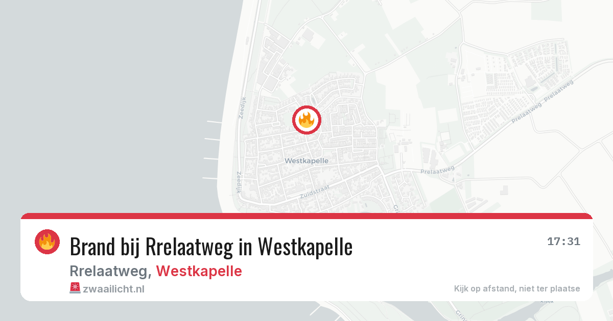 Brand bij Rrelaatweg in Westkapelle — 6 jul 2026