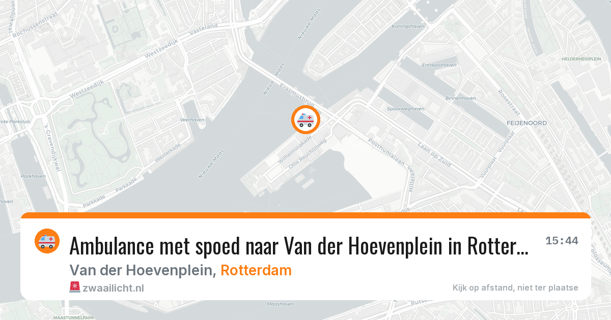 Ambulance met spoed naar Van der Hoevenplein in Rotterdam — 27 jul 2026