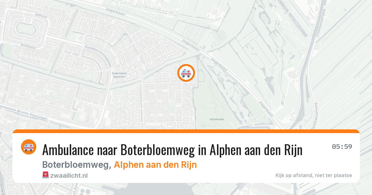 Ambulance naar Boterbloemweg in Alphen aan den Rijn — 1 apr 2026