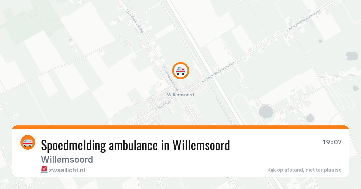 Spoedmelding ambulance in Willemsoord — 28 mrt 2026