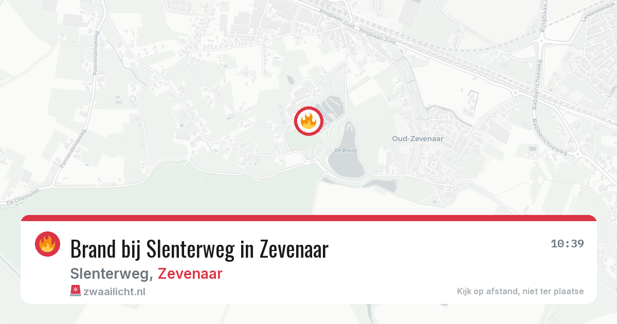 Brand bij Slenterweg in Zevenaar — 4 aug 2026