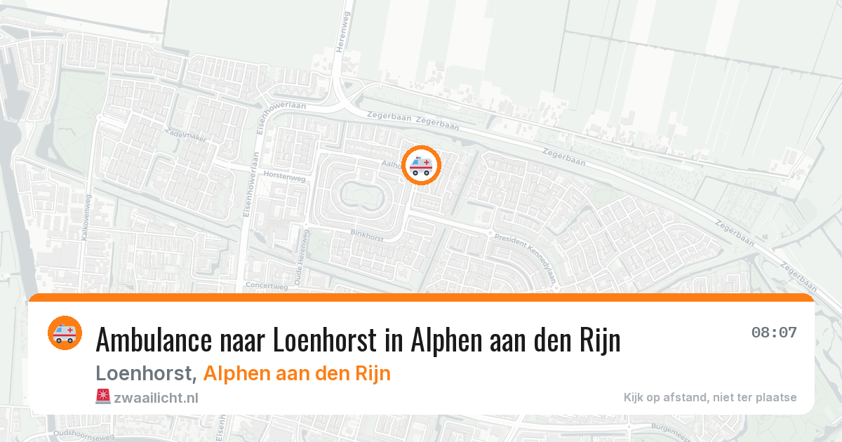 Ambulance naar Loenhorst in Alphen aan den Rijn — 12 aug 2026