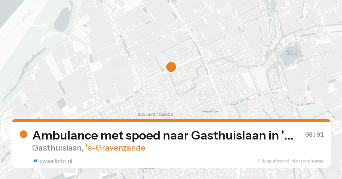 Ambulance met spoed naar Gasthuislaan in 's-Gravenzande — 21 aug 2026
