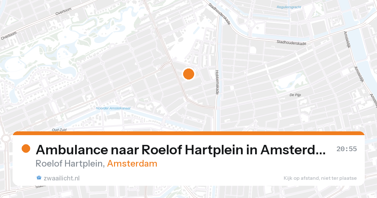 Ambulance naar Roelof Hartplein in Amsterdam — 28 aug 2026