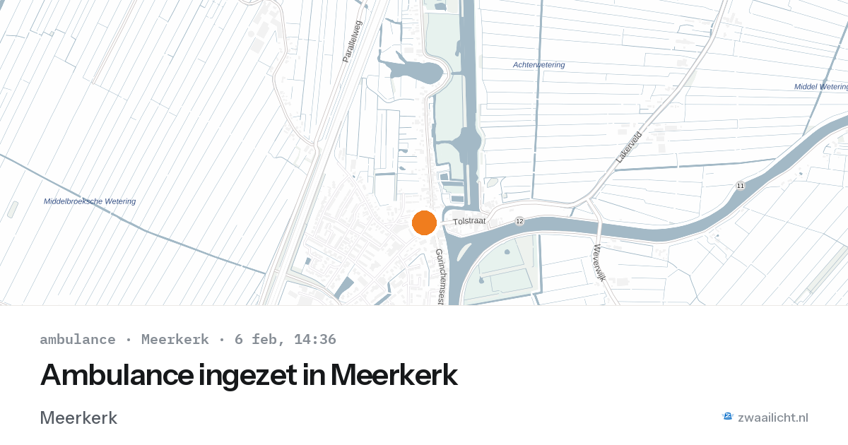 Ambulance ingezet in Meerkerk — 6 feb 2026