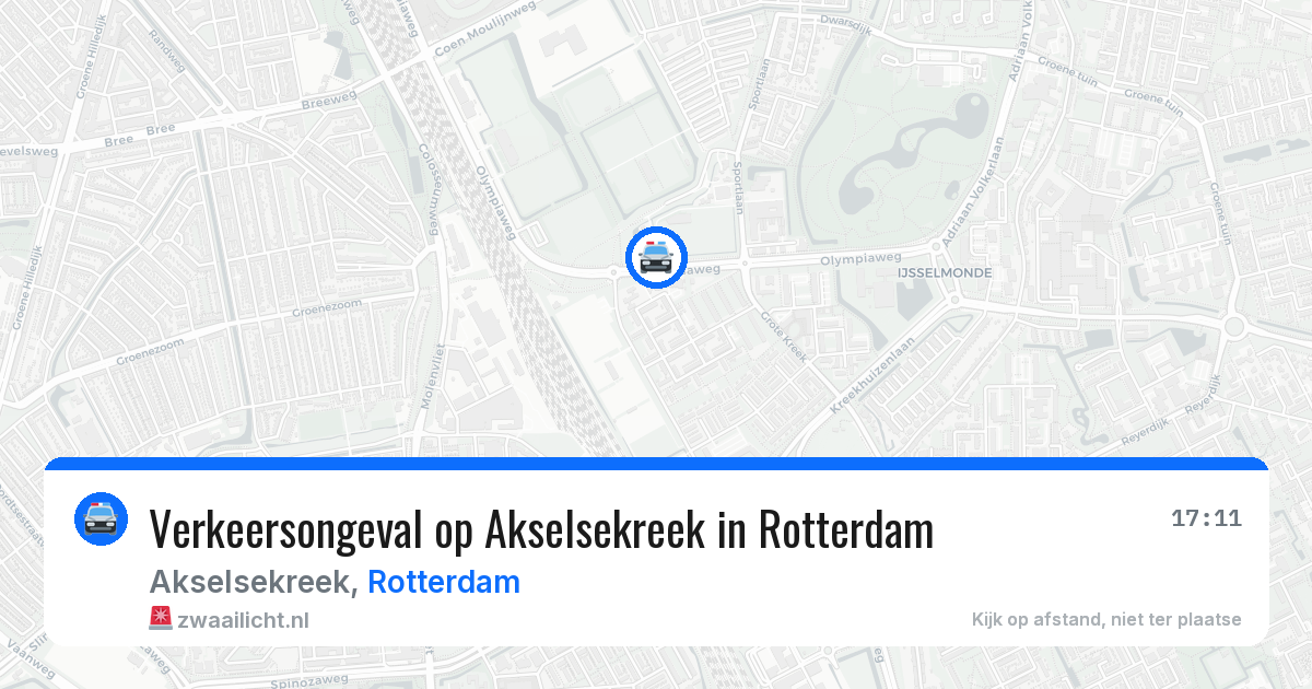 Verkeersongeval op Akselsekreek in Rotterdam — 22 jun 2026
