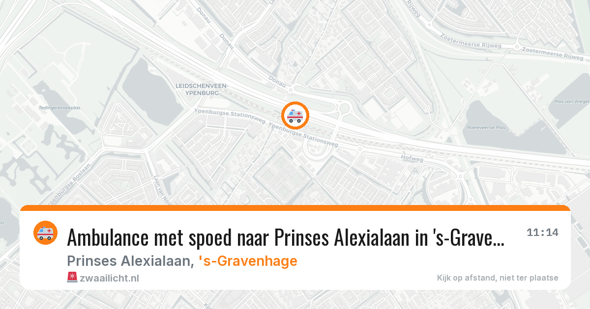 Ambulance met spoed naar Prinses Alexialaan in 's-Gravenhage — 20 mei 2026