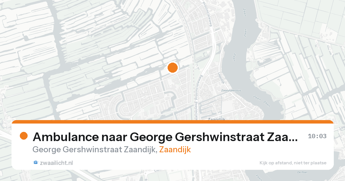 Ambulance naar George Gershwinstraat Zaandijk in Zaandijk — 8 feb 2026