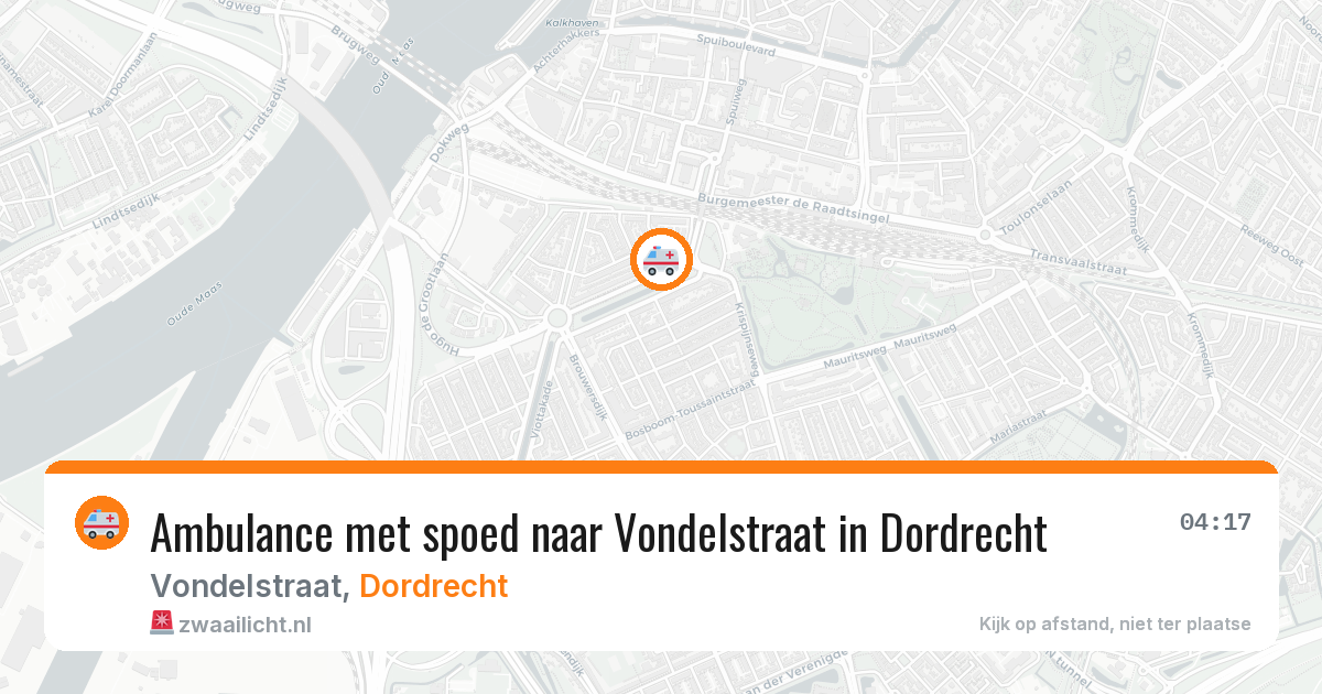 Ambulance met spoed naar Vondelstraat in Dordrecht — 2 jun 2026