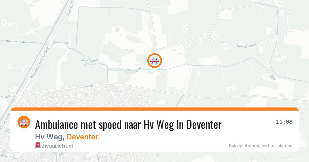 Ambulance met spoed naar Hv Weg in Deventer — 12 aug 2026