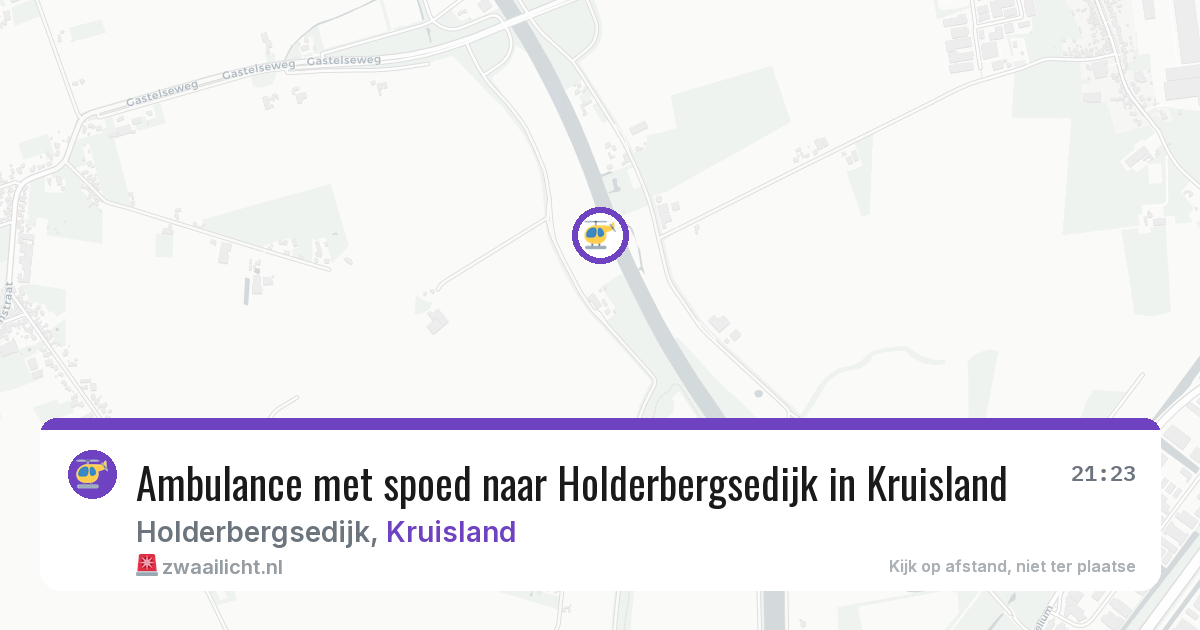 Ambulance met spoed naar Holderbergsedijk in Kruisland — 13 jul 2026