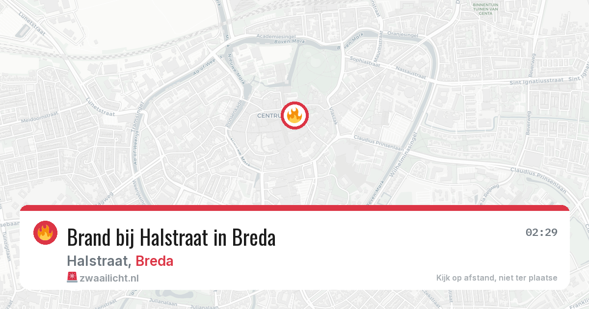 Brand bij Halstraat in Breda — 19 jul 2026