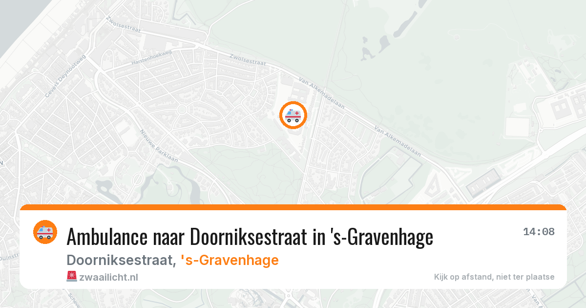 Ambulance naar Doorniksestraat in 's-Gravenhage — 8 mei 2026