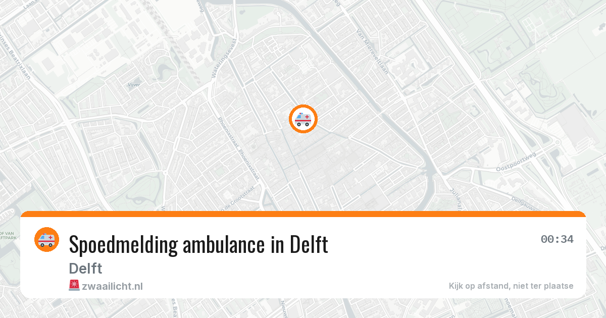 Spoedmelding ambulance in Delft — 1 jul 2026