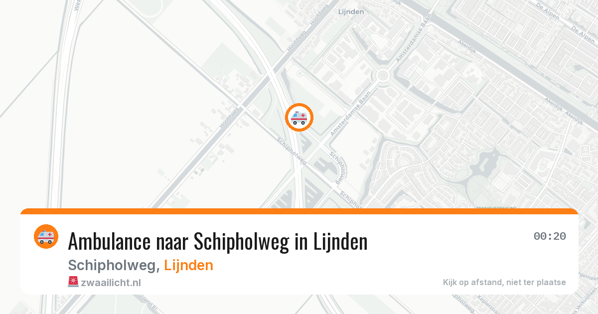 Ambulance naar Schipholweg in Lijnden — 17 jul 2026