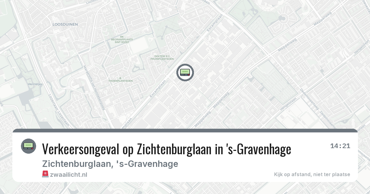 Verkeersongeval op Zichtenburglaan in 's-Gravenhage — 12 feb 2026