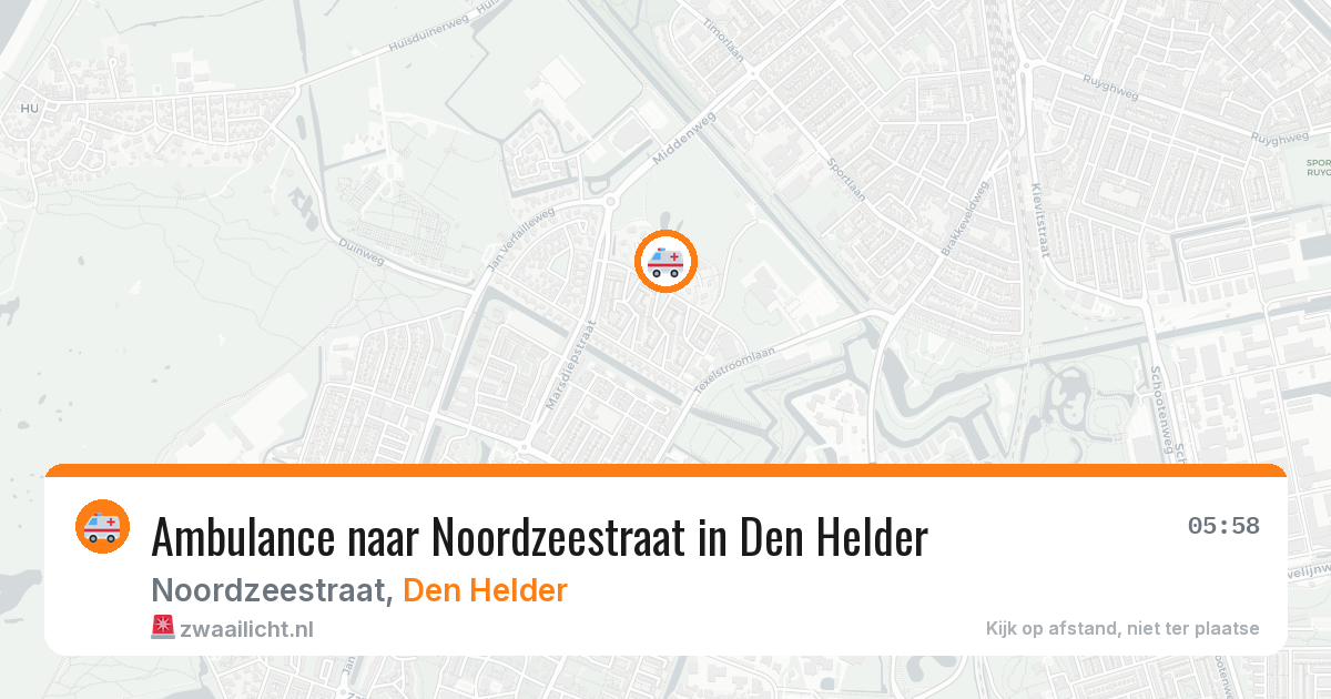 Ambulance naar Noordzeestraat in Den Helder — 22 mrt 2026