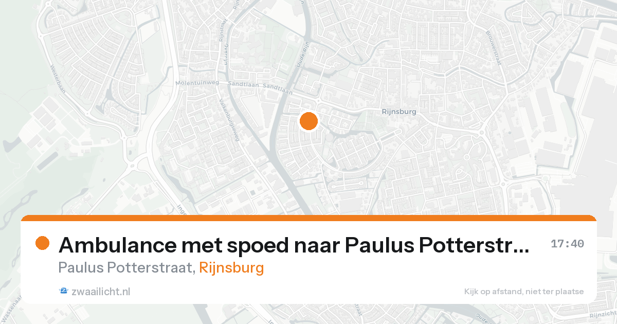 Ambulance met spoed naar Paulus Potterstraat in Rijnsburg — 15 aug 2026