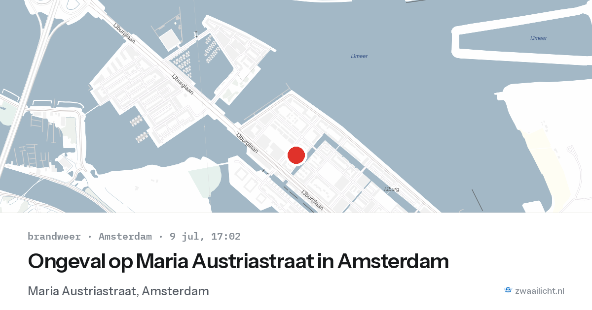 Ongeval op Maria Austriastraat in Amsterdam — 9 jul 2026