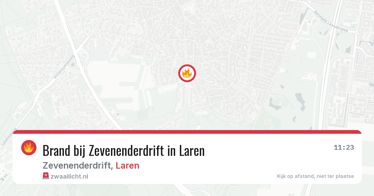 Brand bij Zevenenderdrift in Laren — 29 jan 2026
