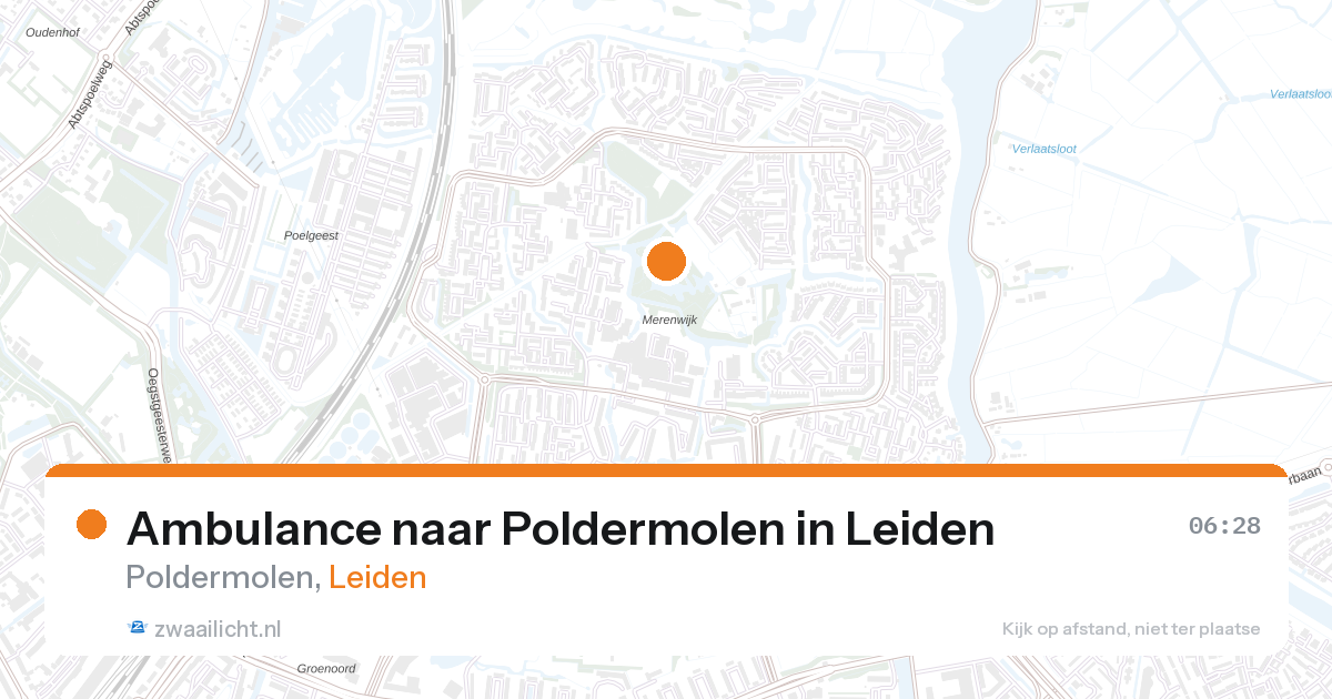 Ambulance naar Poldermolen in Leiden — 27 aug 2026