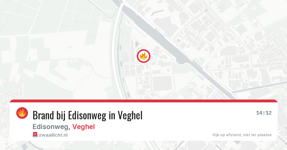 Brand bij Edisonweg in Veghel — 27 jul 2026