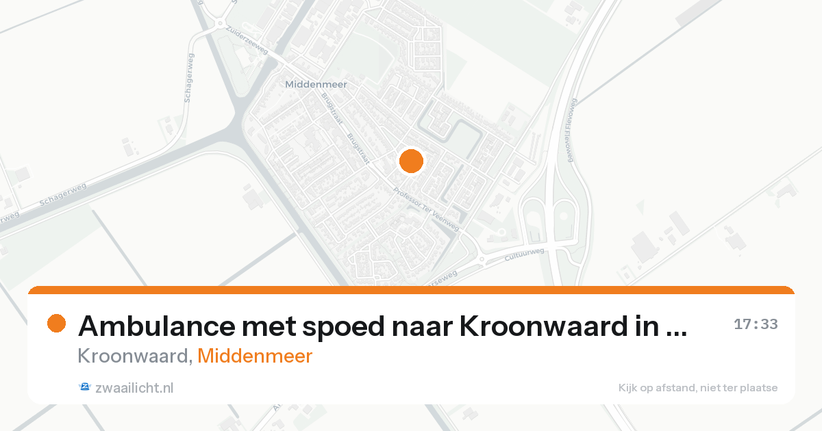Ambulance met spoed naar Kroonwaard in Middenmeer — 23 aug 2026