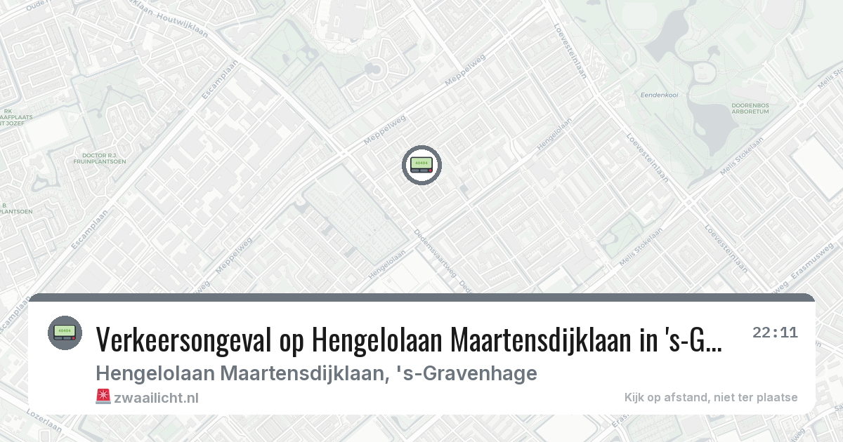 Verkeersongeval op Hengelolaan Maartensdijklaan in 's-Gravenhage — 6 feb 2026