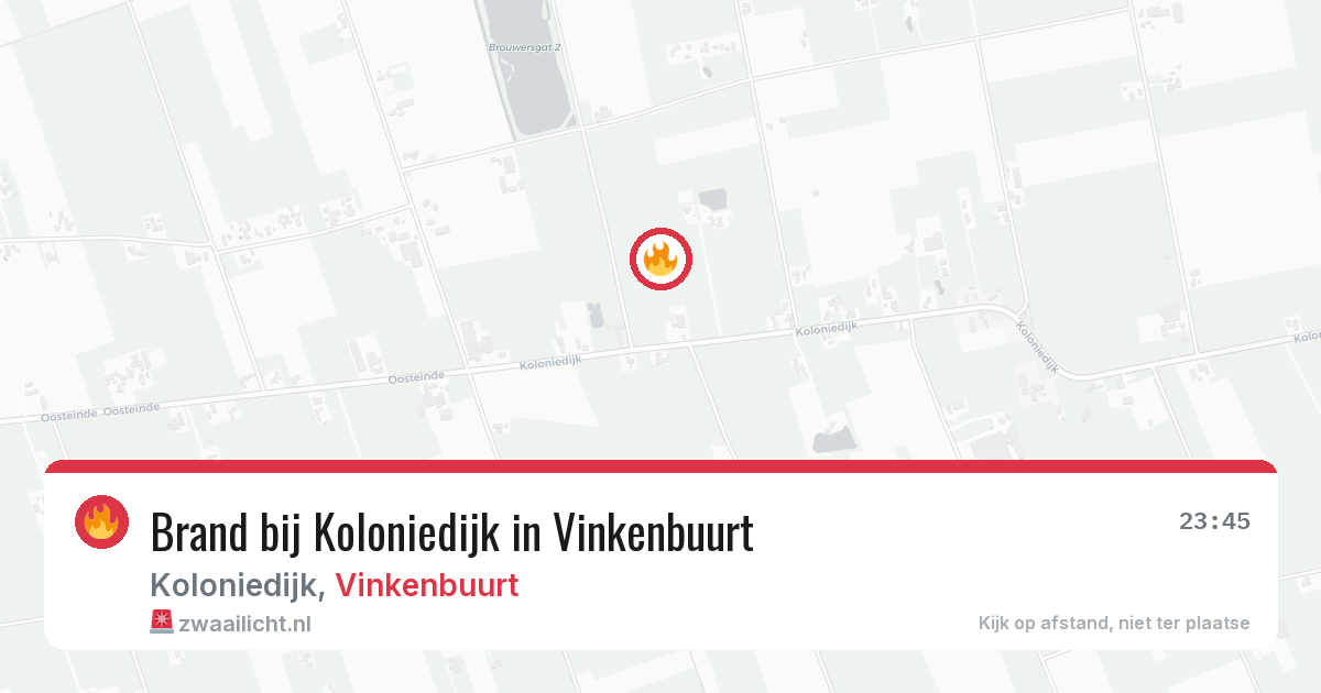 Brand bij Koloniedijk in Vinkenbuurt — 19 jun 2026