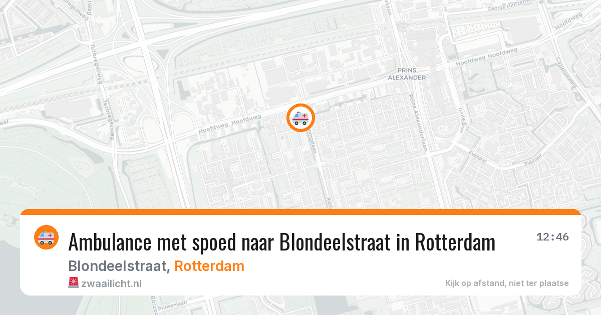 Ambulance met spoed naar Blondeelstraat in Rotterdam — 11 mrt 2026