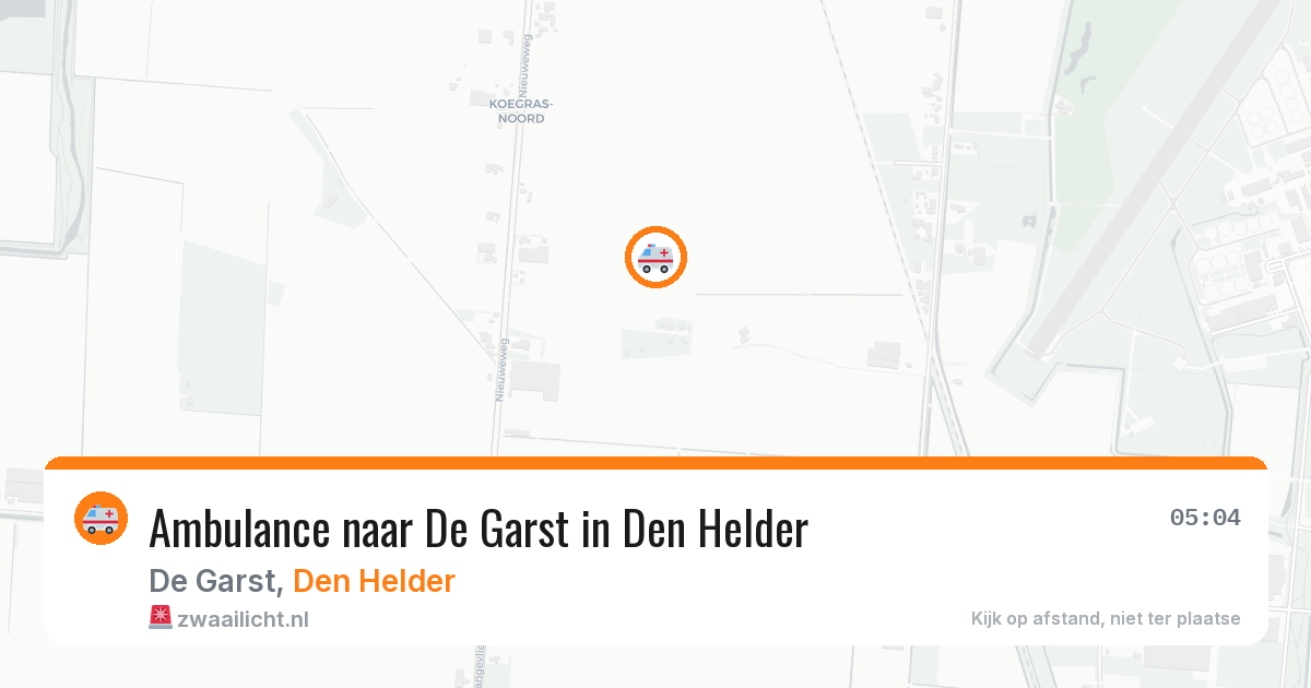 Ambulance naar De Garst in Den Helder — 28 mei 2026