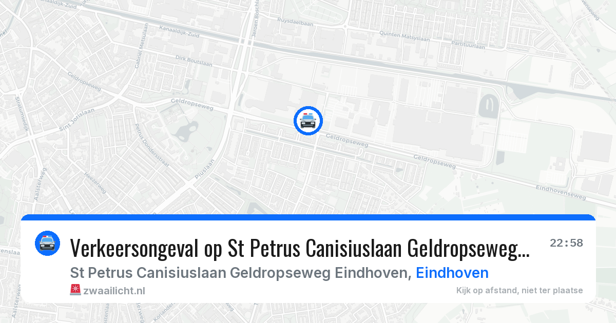 Verkeersongeval op St Petrus Canisiuslaan Geldropseweg Eindhoven in Eindhoven — 11 apr 2026