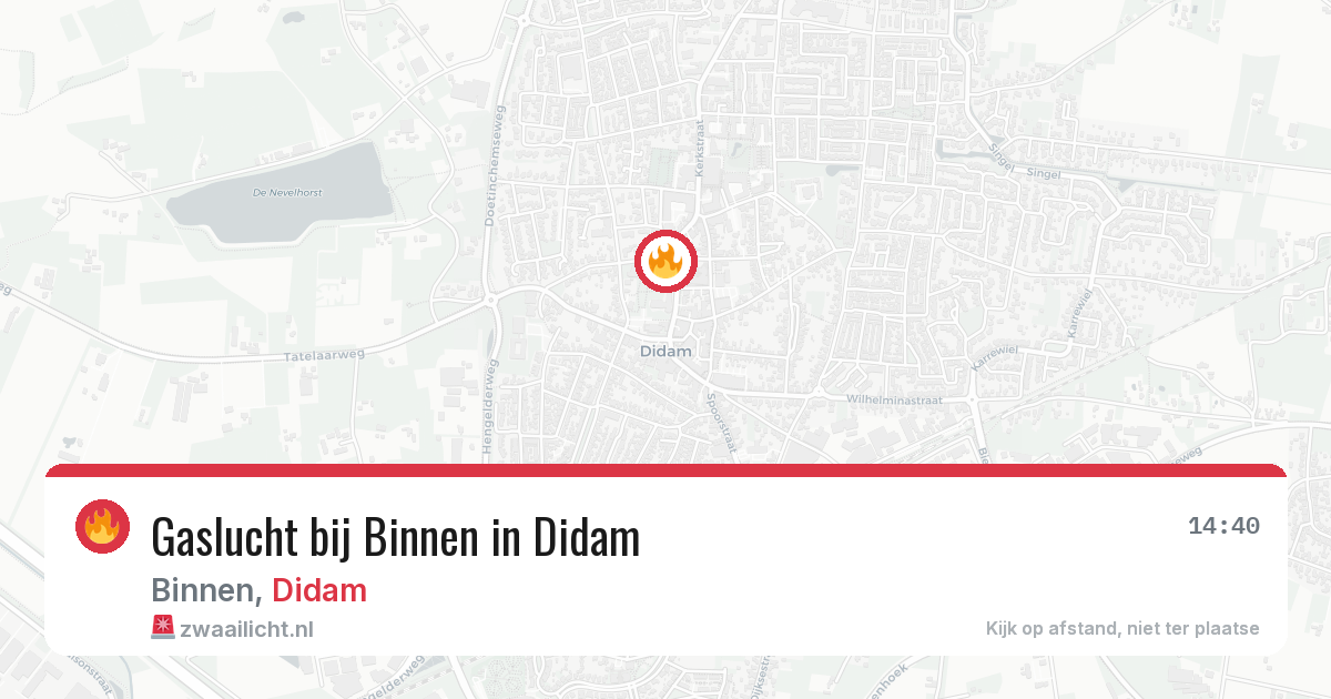 Gaslucht bij Binnen in Didam — 29 jun 2026