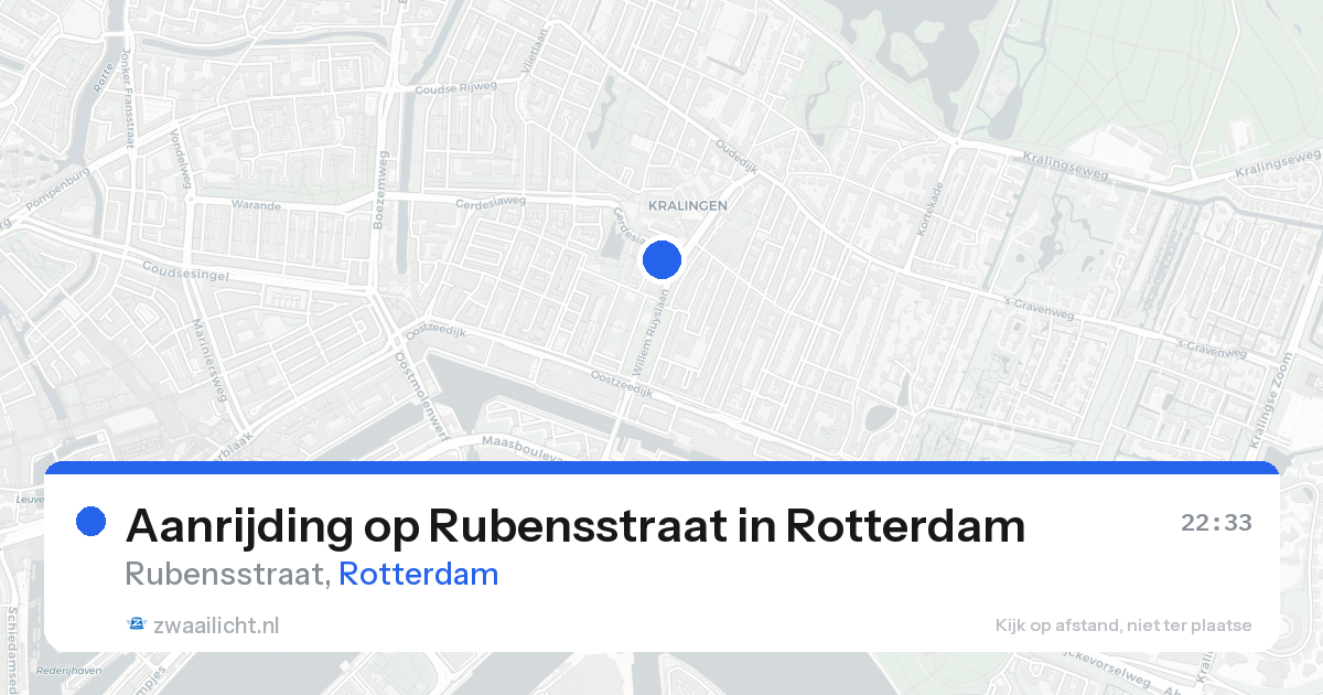 Aanrijding op Rubensstraat in Rotterdam — 21 aug 2026