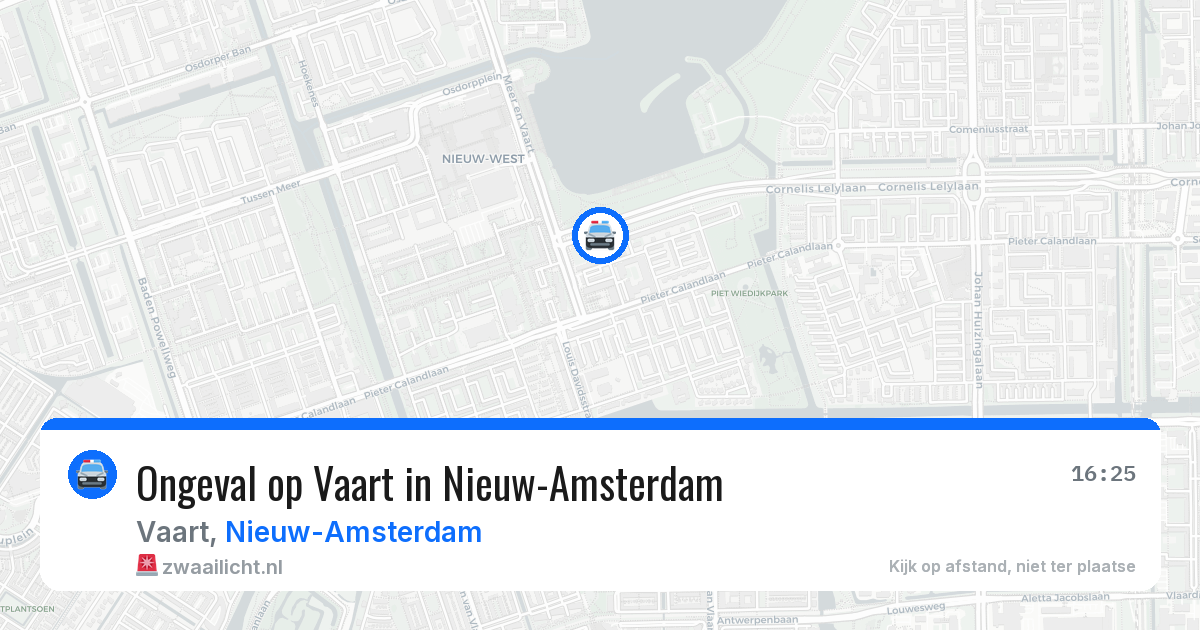 Ongeval op Vaart in Nieuw-Amsterdam — 11 jul 2026