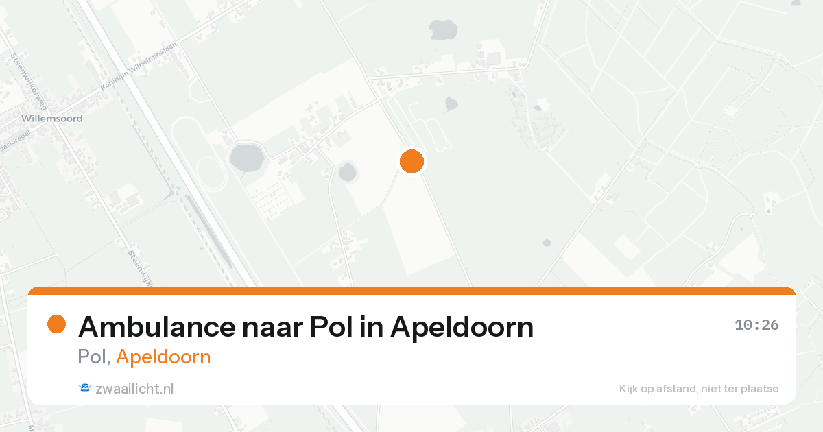 Ambulance naar Pol in Apeldoorn — 26 aug 2026