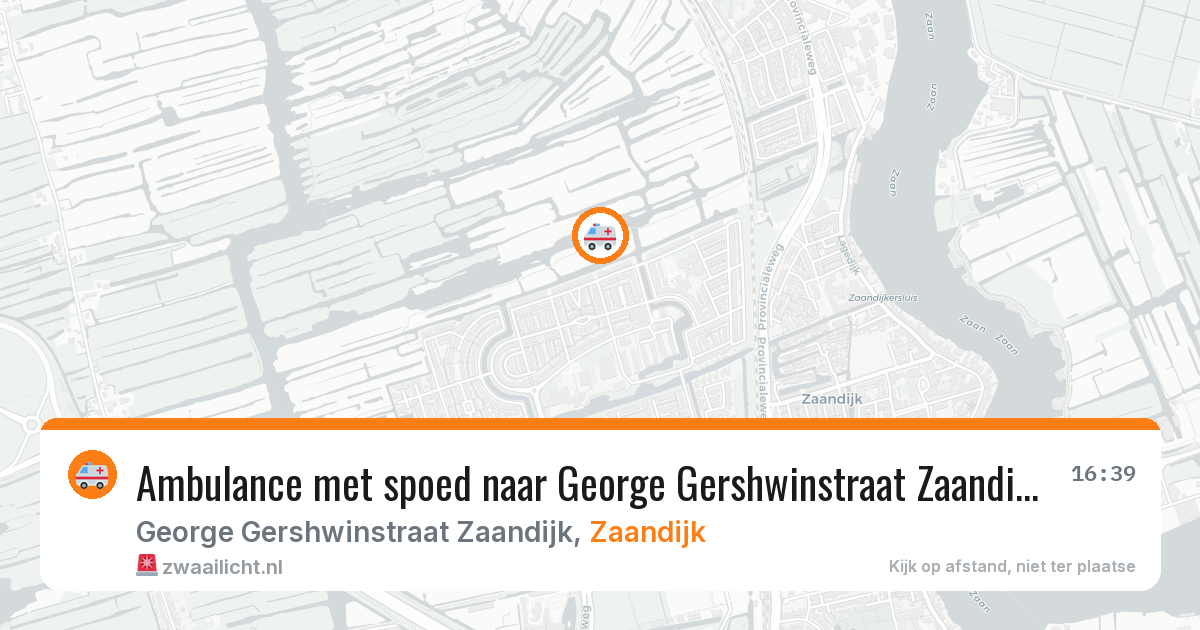 Ambulance met spoed naar George Gershwinstraat Zaandijk in Zaandijk — 8 feb 2026