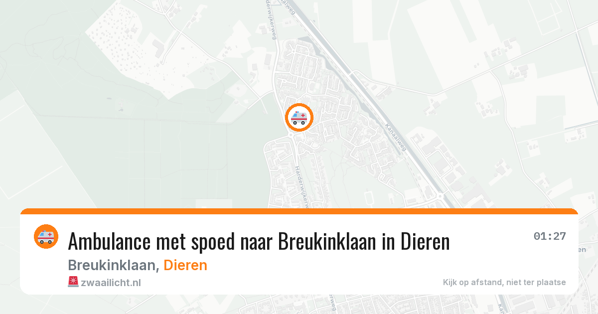 Ambulance met spoed naar Breukinklaan in Dieren — 9 feb 2026