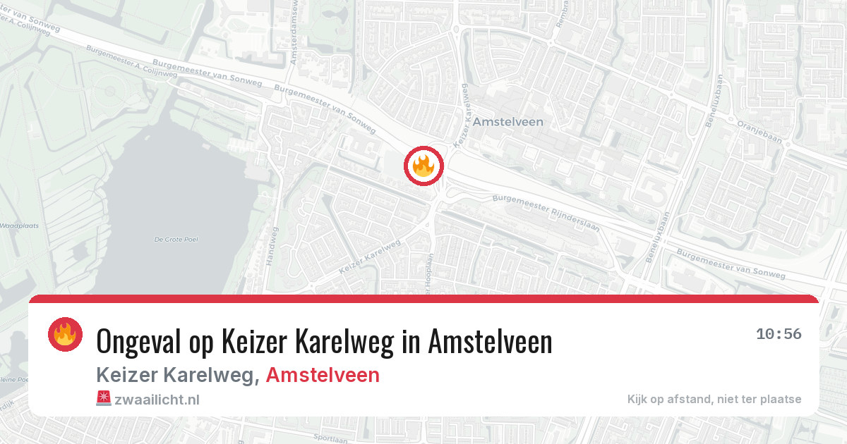 Ongeval op Keizer Karelweg in Amstelveen — 19 jun 2026