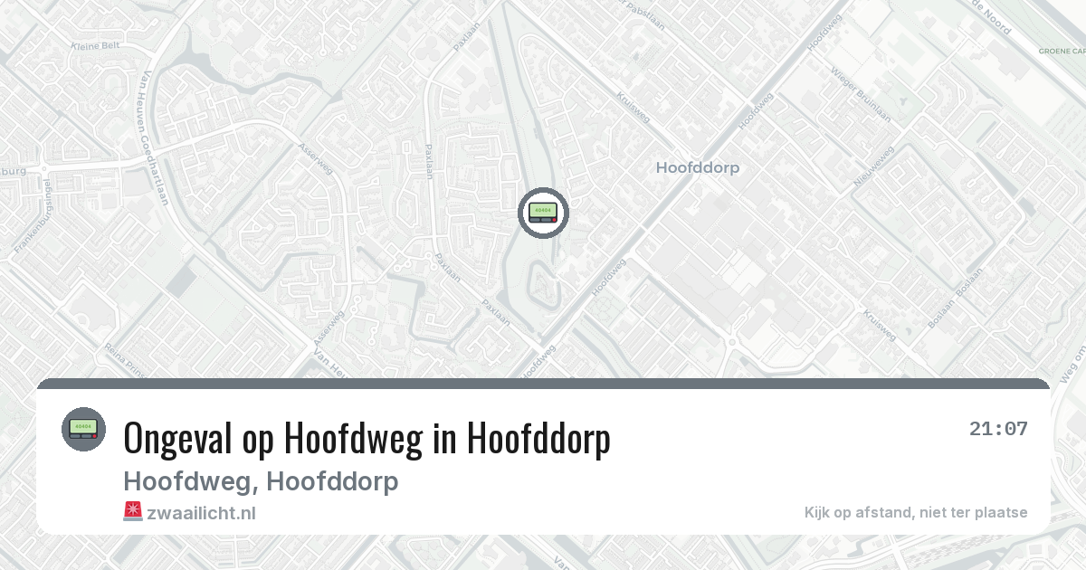 Ongeval op Hoofdweg in Hoofddorp — 23 feb 2026