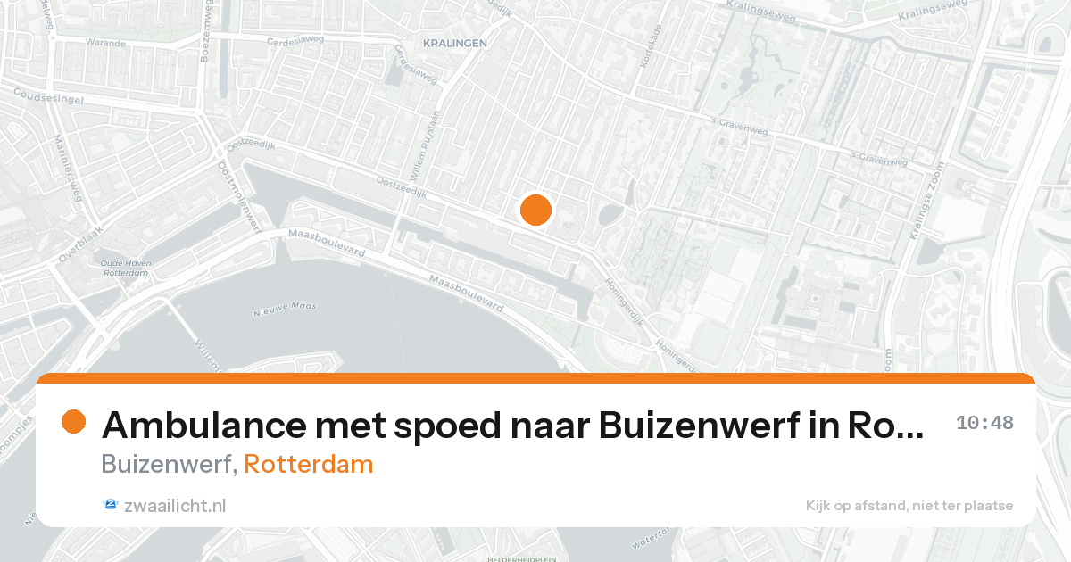Ambulance met spoed naar Buizenwerf in Rotterdam — 18 aug 2026