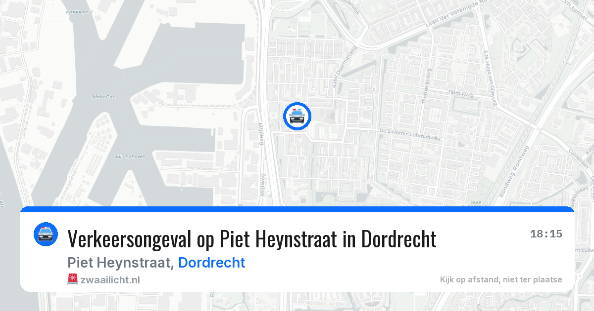 Verkeersongeval op Piet Heynstraat in Dordrecht — 7 apr 2026