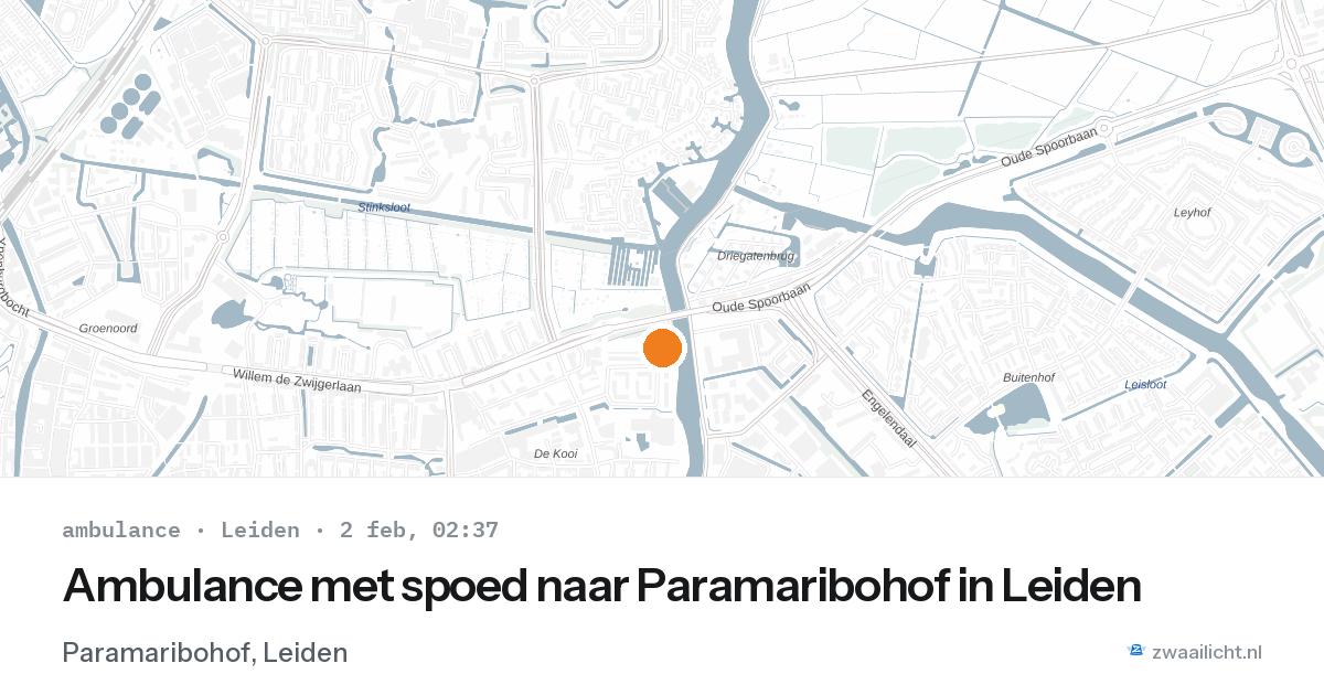 Ambulance met spoed naar Paramaribohof in Leiden — 2 feb 2026