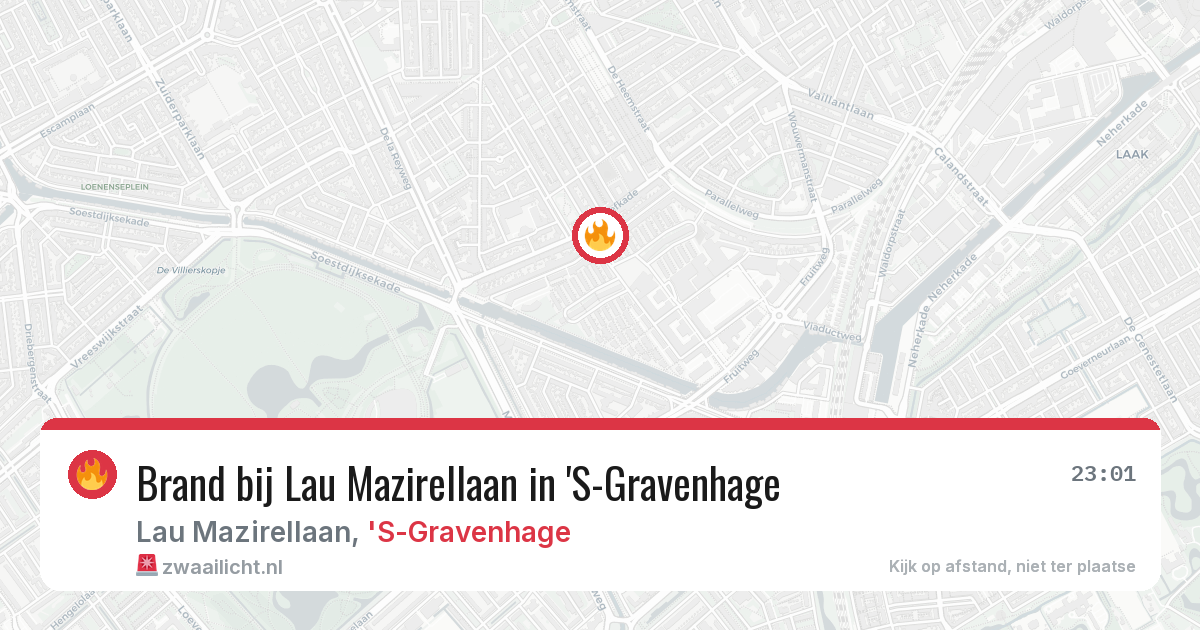 Brand bij Lau Mazirellaan in 'S-Gravenhage — 22 jun 2026