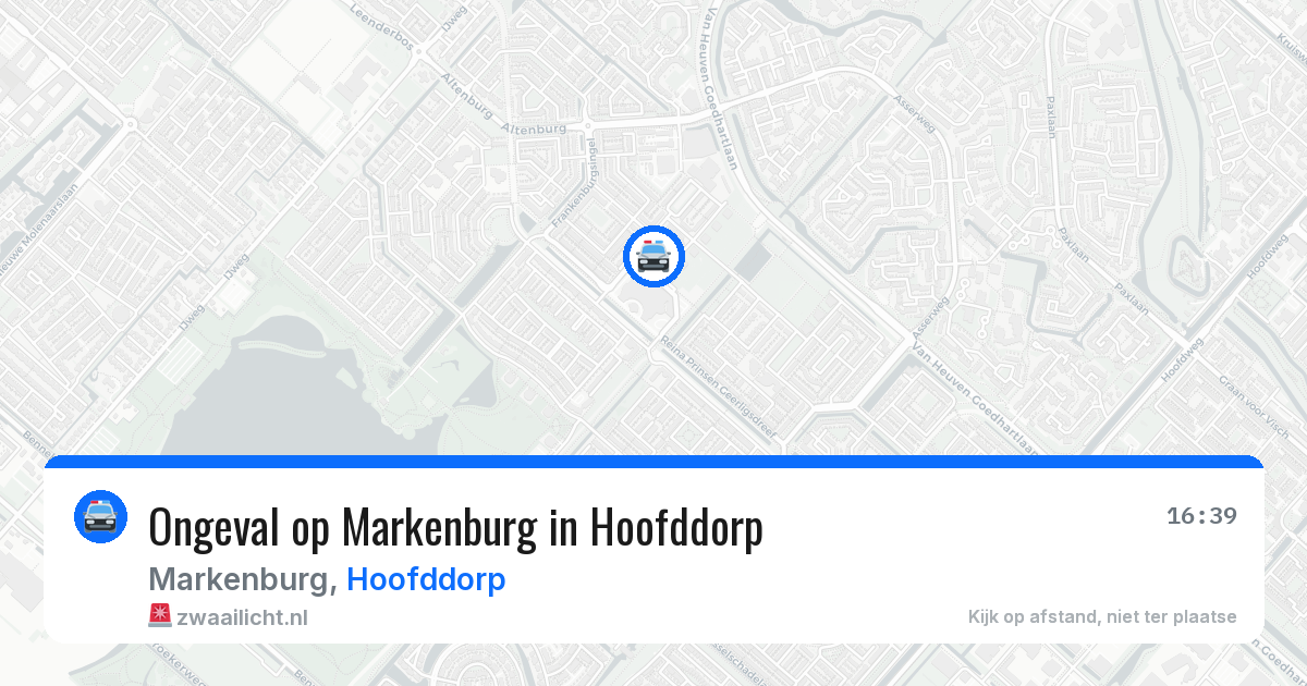 Ongeval op Markenburg in Hoofddorp — 20 jun 2026